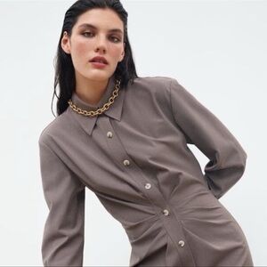ZARA BLOGGER  FAV DRAPED SHIRTDRESS